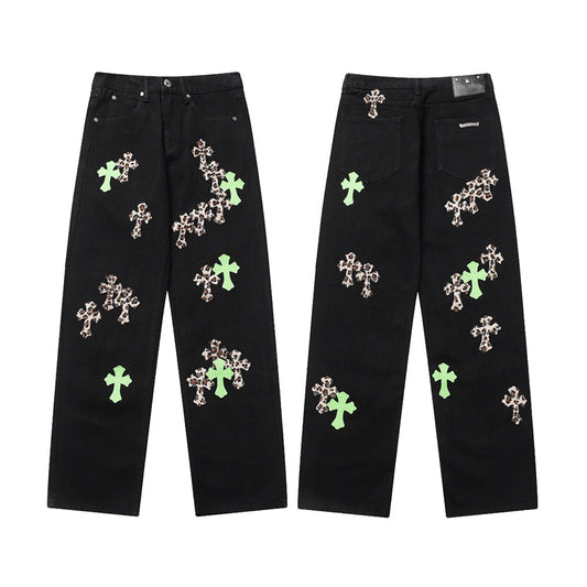 Chrome Hearts Premium Denim Jeans - Luxury Streetwear Collection