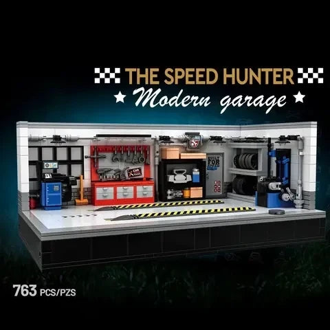 Modern Performance Garage Building Block Set